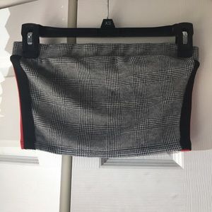plaid tube top